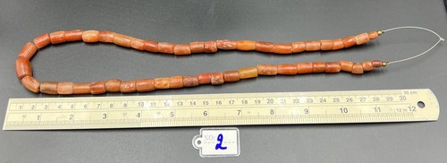 Antiguo collar de cuentas antiguas de ágata cornalina nepalí tibetana del Himalaya - Imagen 9 de 13