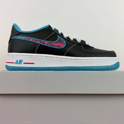 Nike Air Force 1 LV8 Miami Nights Black Hot Pink DD9207-001 Youth Size 6Y |  eBay