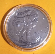 Morgan Mint Classic Replica Coins Of America 1916 Walking Liberty- Silver Plated