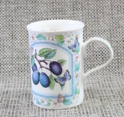 Vintage Royal Osborne Fine Bone China Prunus Pflaumen Kaffee Tee Becher 300ml