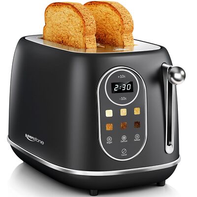 Toaster Touch Control, Retro Toaster with Touchscreen, Stainless Steel 2 Slic...