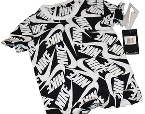 K8 !WOW! NWT NIKE Logo Size XS 4 Short Sleeve Athletic Cut 100% Cotton T-Shirt