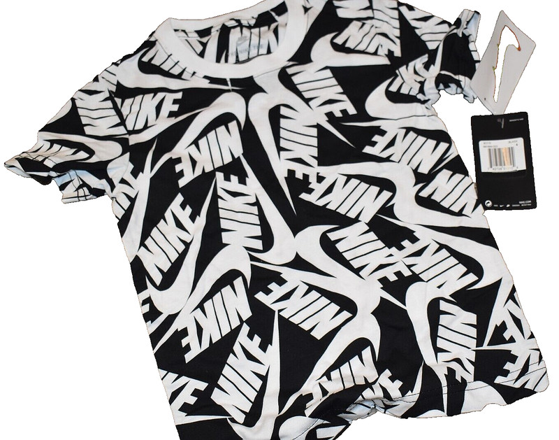 K8 !WOW! NWT NIKE Logo Size XS 4 Short Sleeve Athletic Cut 100% Cotton T-Shirt
