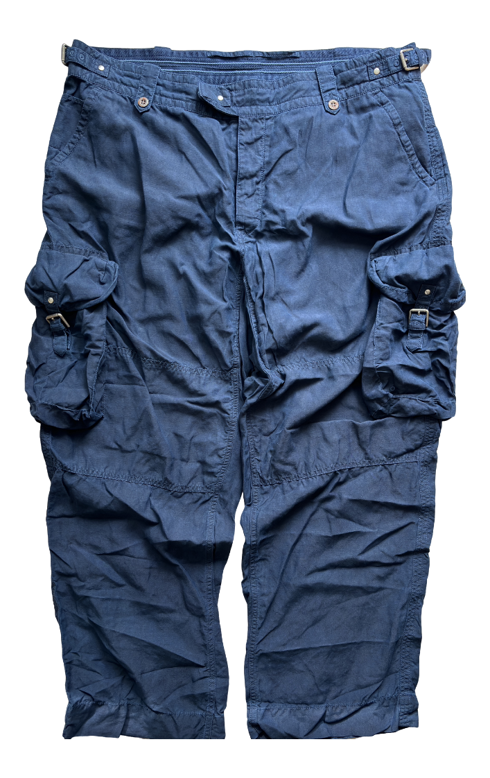 Vintage Polo Ralph Lauren Utility Military Cargo Parachute Silk Pants RRL 40/32