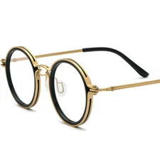 New Acetate Titanium Men Woman Eyeglass Frames Round Glasses RX Eyeglasses