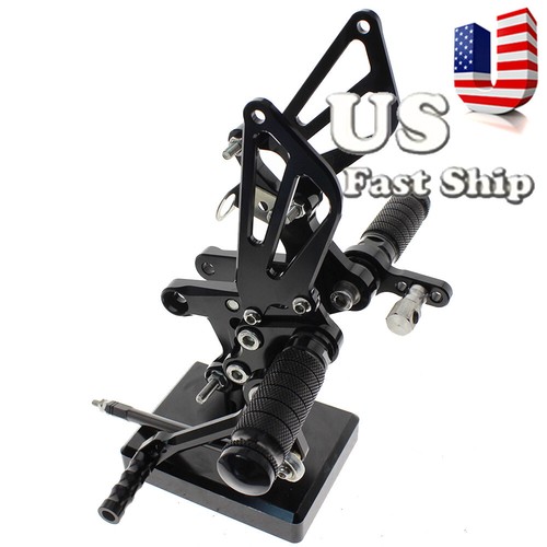 For Suzuki GP Shift GSXR600 2000-2005 GSXR750 96-05 CNC Foot Pegs Rearsets Black - Picture 4 of 11