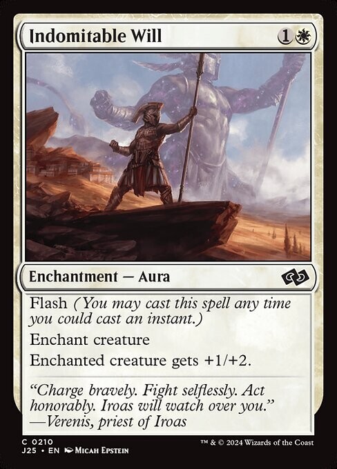 NM Indomitable Will, MTG, Foundations Jumpstart, Magic the Gathering, 210