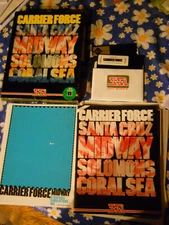 Carrier Force Atari 400/800/1200 4 Games in 1 5.25" Floppy Disk SSI CIB COMPLETE
