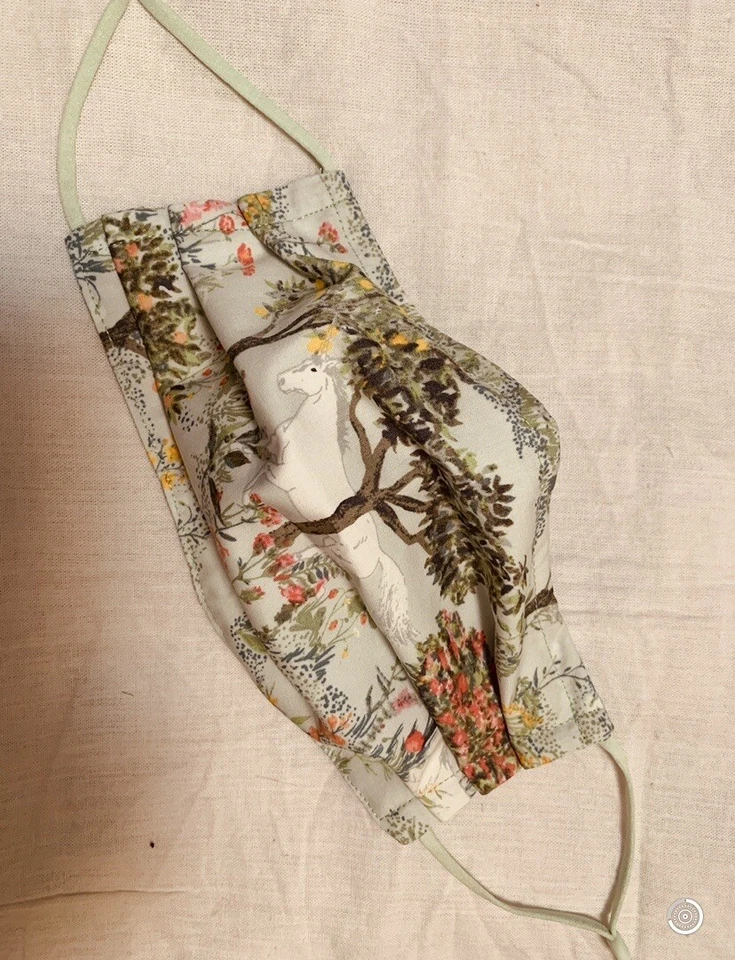 Unicorns In Forest Face mask Multi cotton hand made Sweet Gift Idea NWT - Image 2 of 2