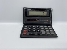  Vintage 1985 Casio SL-100B Solar Electronic Calculator In Case