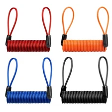 Motorcycle Reminder Cable Disc Lock Anti-Theft Spring Wire Rope Security Cable