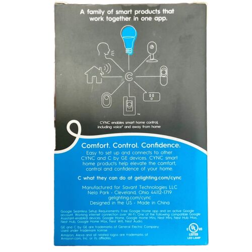 GE Cync Full Color Direct Connect SmartBulbs Indoor Floodlight LED BR30 Set Of 2 - Picture 3 of 4