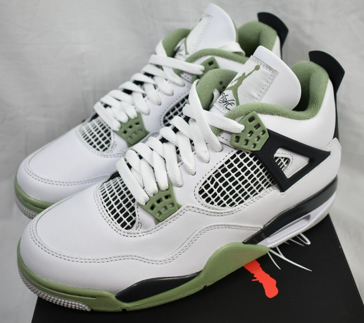 Size 9 - Womens Nike Air Jordan 4 Retro Seafoam AQ9129-103 Shoes 