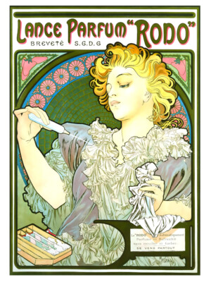 Lance Parfum Perfume Rodo Woman Alphonse Mucha Ad Advertising