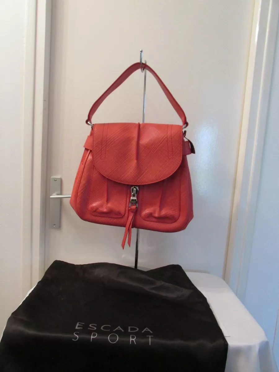 ESCADA SPORT red striated leather bag