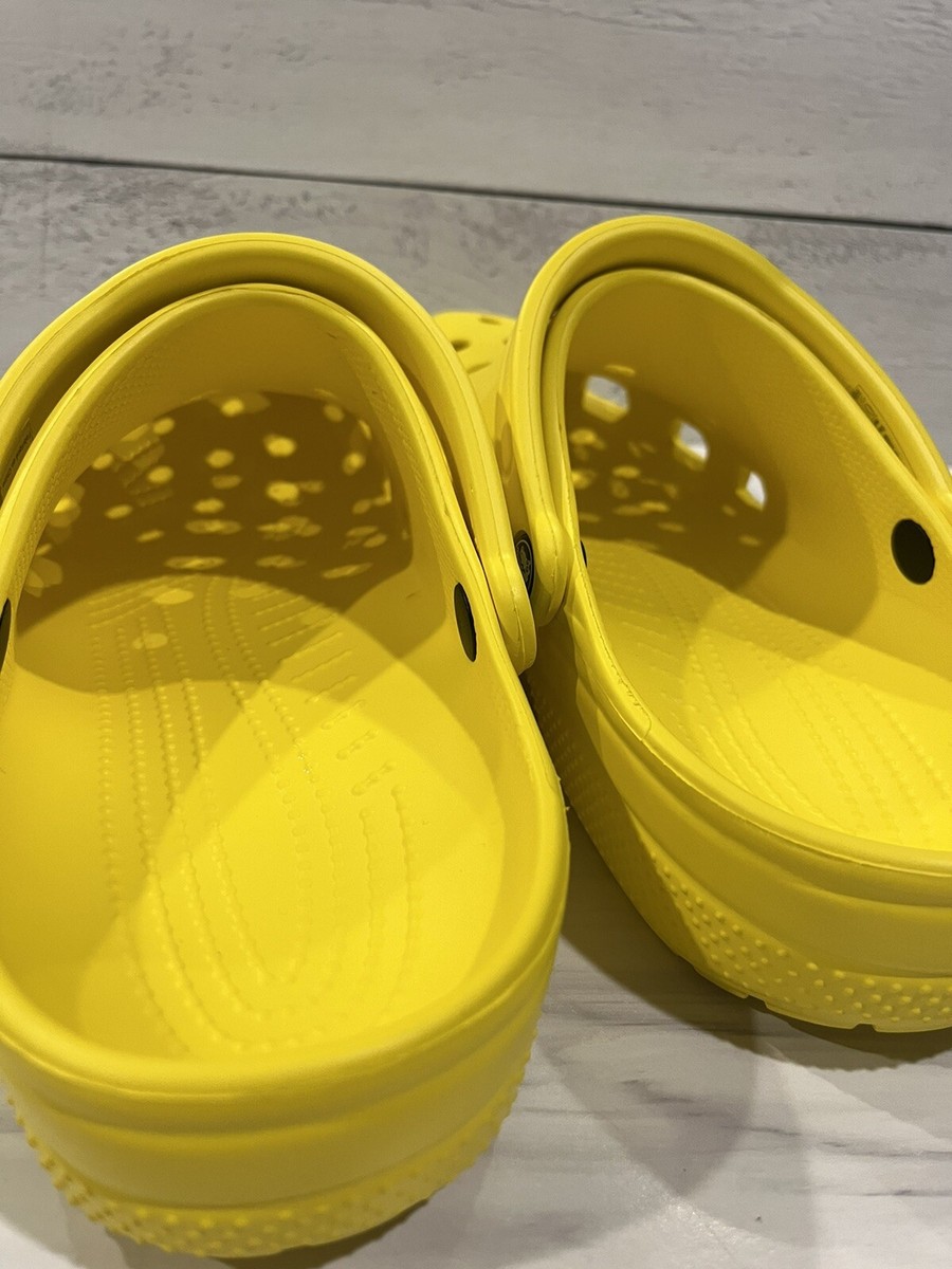 Crocs Classic Clog Slip On Shoes Lemon Yellow Women's Size Crocs Classic Clog Slip On Shoes Lemon Yellow Women's Size