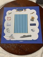 Navy-12 x 12 premade scrapbook page