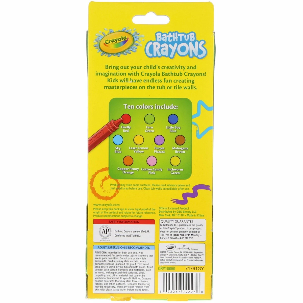 Crayola, crayola, crayons de bain, 3 et plus, 9 crayons, + 1 crayon bonus