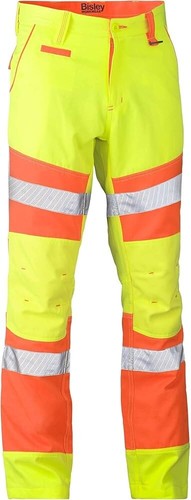 Bisley Hi-Vis Reflective Work Trousers – Durable, Safety Tape, Modern Fit New UK - Picture 6 of 7