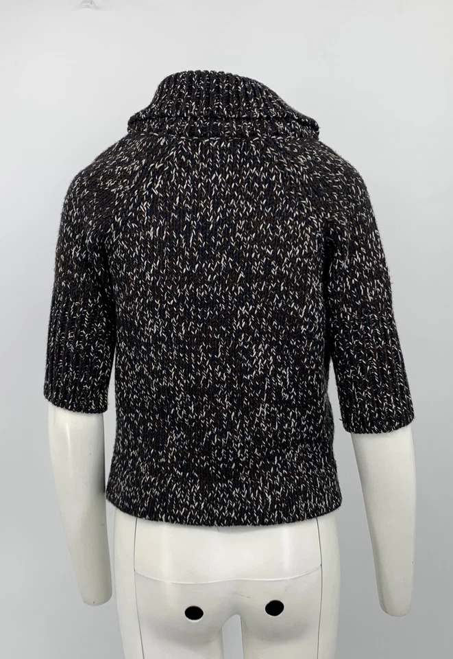 Suéter tejido acanalado manga 3/4 Paul Smith azul mezcla lana marrón azul blanco talla L Foto 2 de 4