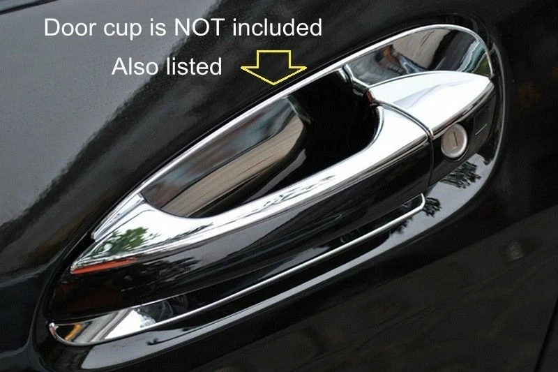 ЯРКАЯ ХРОМИРОВАННАЯ отделка дверной ручки 4x Mercedes A B C E CLA CLS GLA GLS GLK GLE ML - Изображение 4 из 4