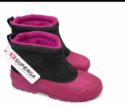 Women's Superga Winter & Rain Boots Size 8 Pink Black