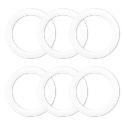 6 Pcs Gasket Seal Rings for Bialetti Moka Express Dama 9 Cups - 9 Cups, White