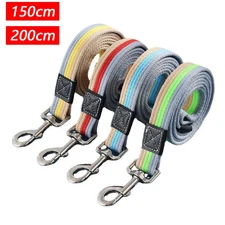 2m Long Dog Training Leash Pet Lead Non-Slip Rubber Nylon Training Walking Rope 