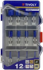 Tivoly • Coffret de 12 fraises de défonceuse à rainurer • Ø5mm à 25mm
