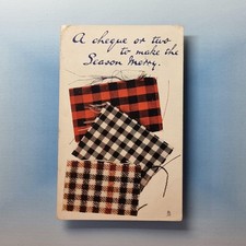 Comic Postcard 1908 Cheque Check Season Merry Tuck Oilette