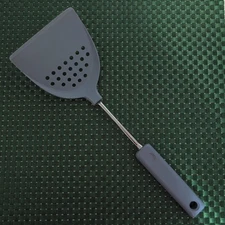 EKCO Slotted Spatula Turner Flipper Blue Round Holes USA Nylon Scraper Flexible 