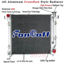 Aluminum 2 Row Radiator For 97 98 1999 Dodge Dakota Durango 3.9L V6 5.2L 5.9L V8