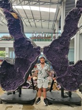 The Tallest Amethyst Geode Pair In The World!***  Mined in Uruguay
