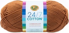 Lion Brand 761-124 24/7 Cotton Yarn-Camel 3Pk 