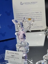 Rare! Crystal World, Piglet With Flower,  Disney Showcase Collection, ...