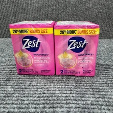 2 Packs -4 Bars ZEST Moisturizing Lush Orchid & Almond Oil Bar Soap 4.12oz Each