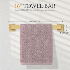 Towel Bar Set 5-Piece Black Bathroom Hardware Towel Rack Set Wall Mount