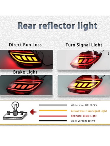 LED Rear Reflector Fog Turn Signal For Lexus RX350 RX450h 2009-15 S10 Open Box - Picture 2 of 8