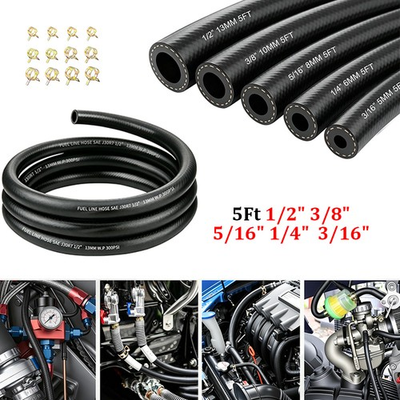 #ad 5FT NBR Rubber Push Lock Hose High Pressure 300PSI For Toyota Fuel System Engine $35.99
