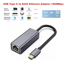 USB-C 3.1 Gigabit Ethernet LAN RJ45 1000Mbps Network Adapter for PC Mac Android