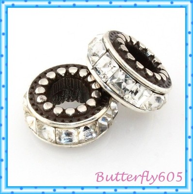 Brighton Spectrum Clear Spacers Silver Beads Lot of 2 Set
