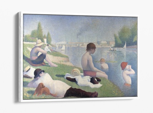 GEORGES SEURAT, BATHERS AT ASINERES -FLOATER EFFECT FRAMED CANVAS ART PRINT - Picture 12 of 12