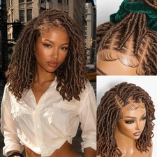 Dreadlock Wig 13x5 Lace Front Twist Braided Wig 14 Inch Brown Color