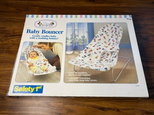 Disney Babies Baby Bouncer Vintage 1994 Safety 1st Mickey Pluto Minnie
