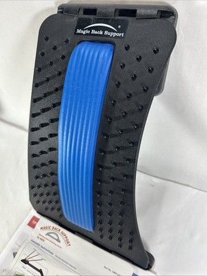 Magic Back Support Adjustable Orthopedic Back Stretcher Black Blue Stabilization
