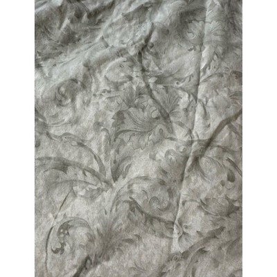 Nancy Koltes LUXURY LINENS full Duvet Cover Italy striped floral gray cream