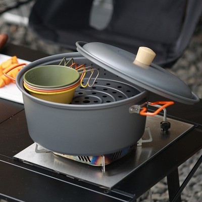 Kochtopf Dual Use Topf Kochen beim Camping einfache Bedienung funktionales Desig