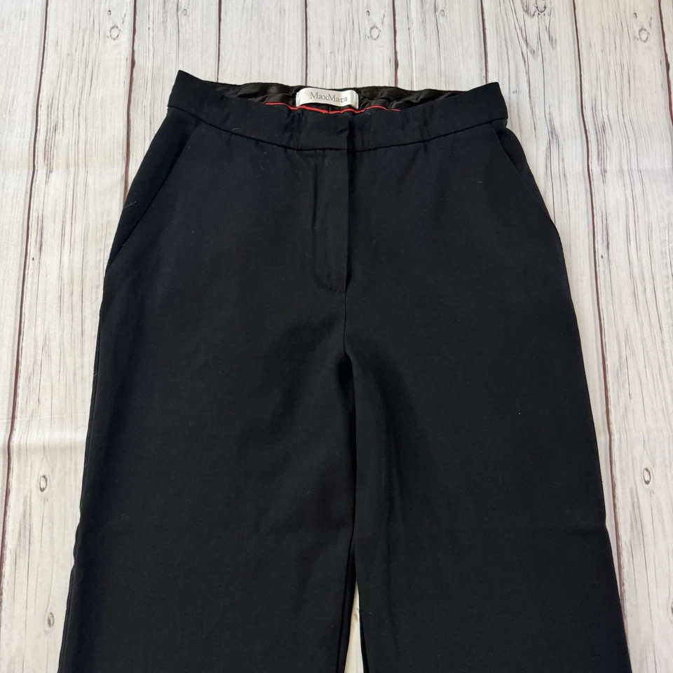 Max Mara Wide Leg Pants Virgin Wool Size 6 Women’s Inseam 27” Made In Italy - Image 2 of 4