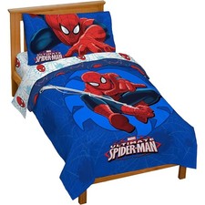 NEW Franco Marvel Spiderman Regulator Toddler Bed 4 Piece Bedding Comforter Set