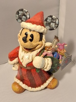 Jim Shore Disney Toys To The World Mickey Mouse Santa Figure  7.5'' 4027922 W/Tag